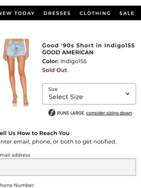 Good American ‘90s Shorts Indigo 155